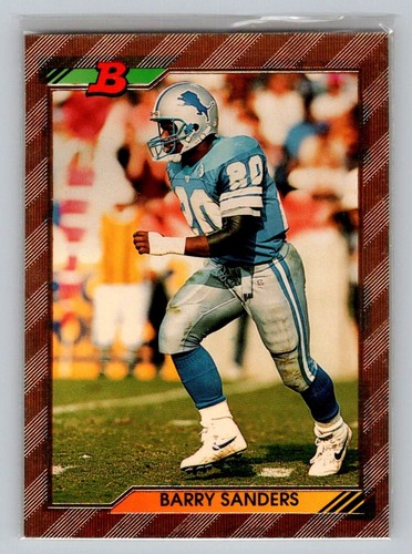 Barry Sanders [Foil] #221 1992 Bowman card