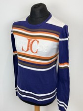 Vintage 90’s Versace Jeans Couture Striped Long Sleeve Jumper Size Medium M