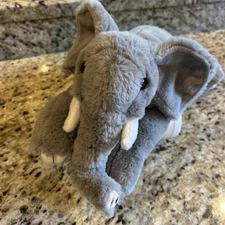 Gray Elephant Plush FAO Schwarz Stuffed Animal Toy F•A•O Grey