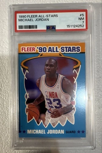 1990-91 Fleer - All-Stars Michael Jordan #5 PSA 7