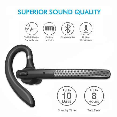 Bluetooth Headset Bluetooth Earpiece for Cellphones Wireless Blue Tooth ...