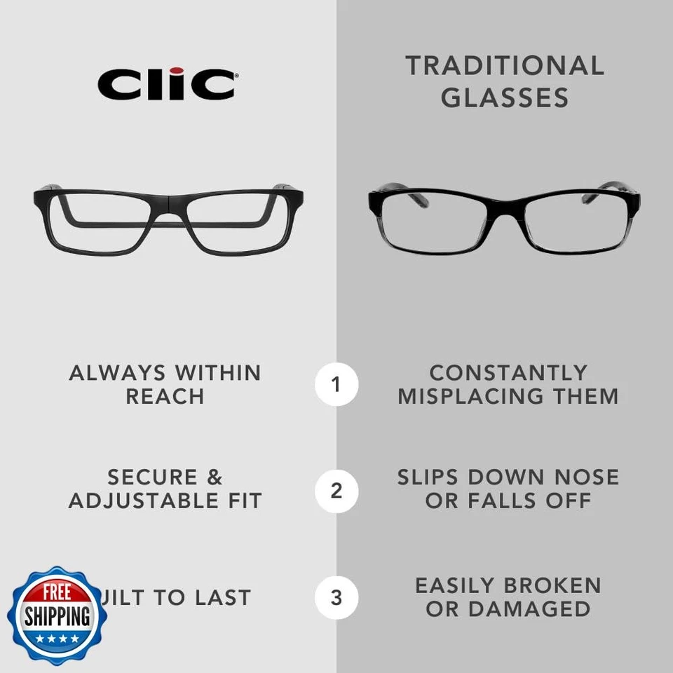 Gafas de lectura magnéticas Clic para hombre o mujer, lectores de computadora, originales (S Foto 4 de 4