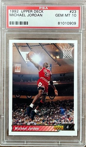 1992 UPPER DECK #23 MICHAEL JORDAN PSA 10 GEM MINT!!! ICONIC CARD!