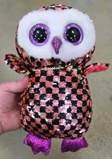 Ty Beanie Checks the Owl Flippables Plush Toy Stuffed Animal Kids Toys Pretend