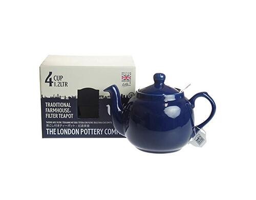 LONDON POTTERY Teiera da fattoria per 4 tazze blu cobalto - Foto 1 di 3