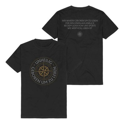 Unheilig T-Shirt Herren Geboren um zu leben schwarz Band-Merch, Bands