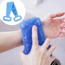Silicone Body Back Scrubber Double Side Bathing Brush For Skin Deep Cleaning