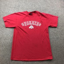 Ohio State Buckeyes Shirt Mens Large Red NCAA Football Buckeye Tee Old Varsity