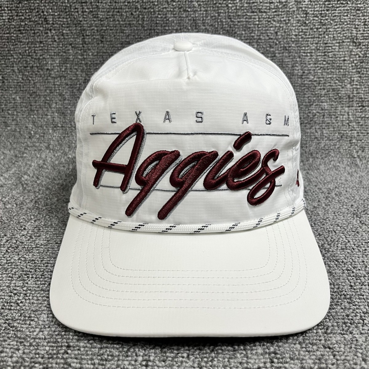 New '47 Texas A&M Aggies Rope Hitch Adjustable Hat White Snapback Cap