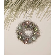 Bethany Lowe Christmas Home Decor The Pastel Tinsel Wreath Ornament