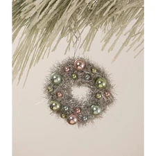 Bethany Lowe Christmas Home Decor The Pastel Tinsel Wreath Ornament