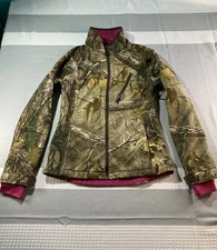 Realtree Womens Camo Insulated Parka Coat Jacket S Windproof Flattering Pink 34