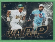 2025 Topps Dynamic Duals Rickey Henderson Tim Raines Warp Speed #WS-04 SP