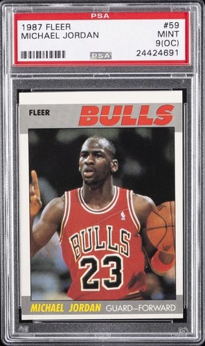 1987 FLEER #59 MICHAEL JORDAN PSA 9 OC