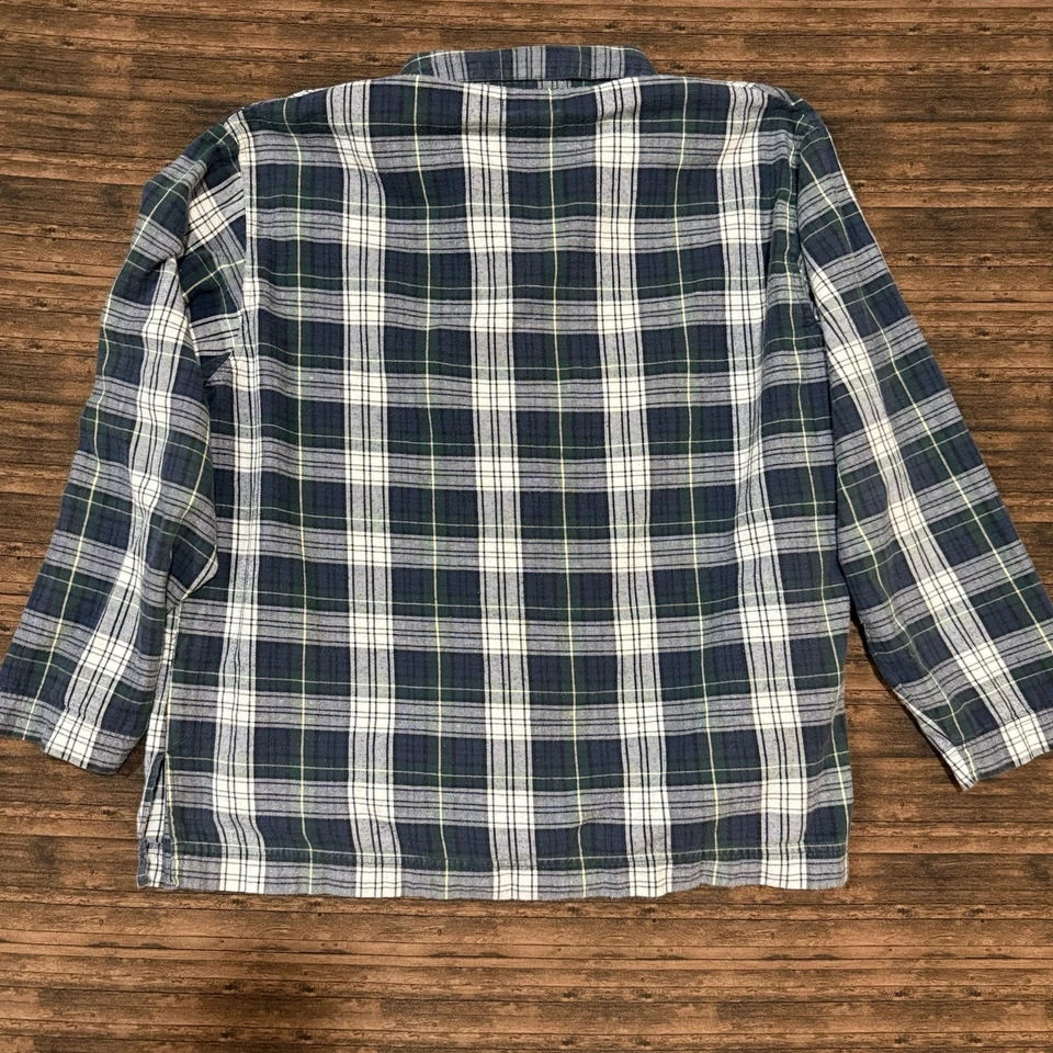 Disney Store Franela Top XL Cuadros Azul Verde Tigger Bordado Camisa Pijama Hombres Foto 2 de 4