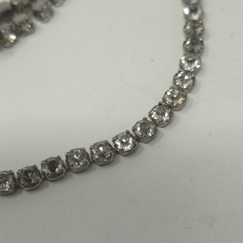 Vintage Rhinestone Necklace & Two-Strand Coro Bracelet - Picture 2 of 8