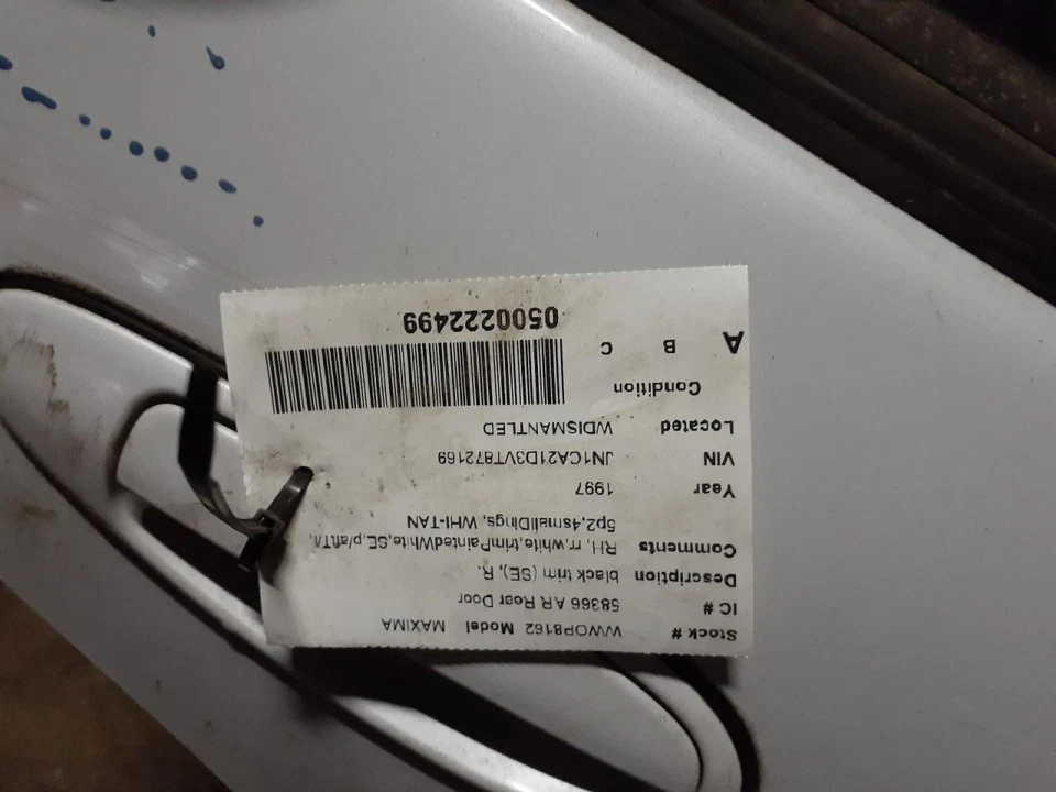 Passenger Right Rear Side Door Black Trim SE Fits 95-99 MAXIMA 682310 Foto 2 de 2