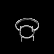 925 Sterling Silver 8mm Round Cabochon Ring Blank DIY Jewelry Making Supply