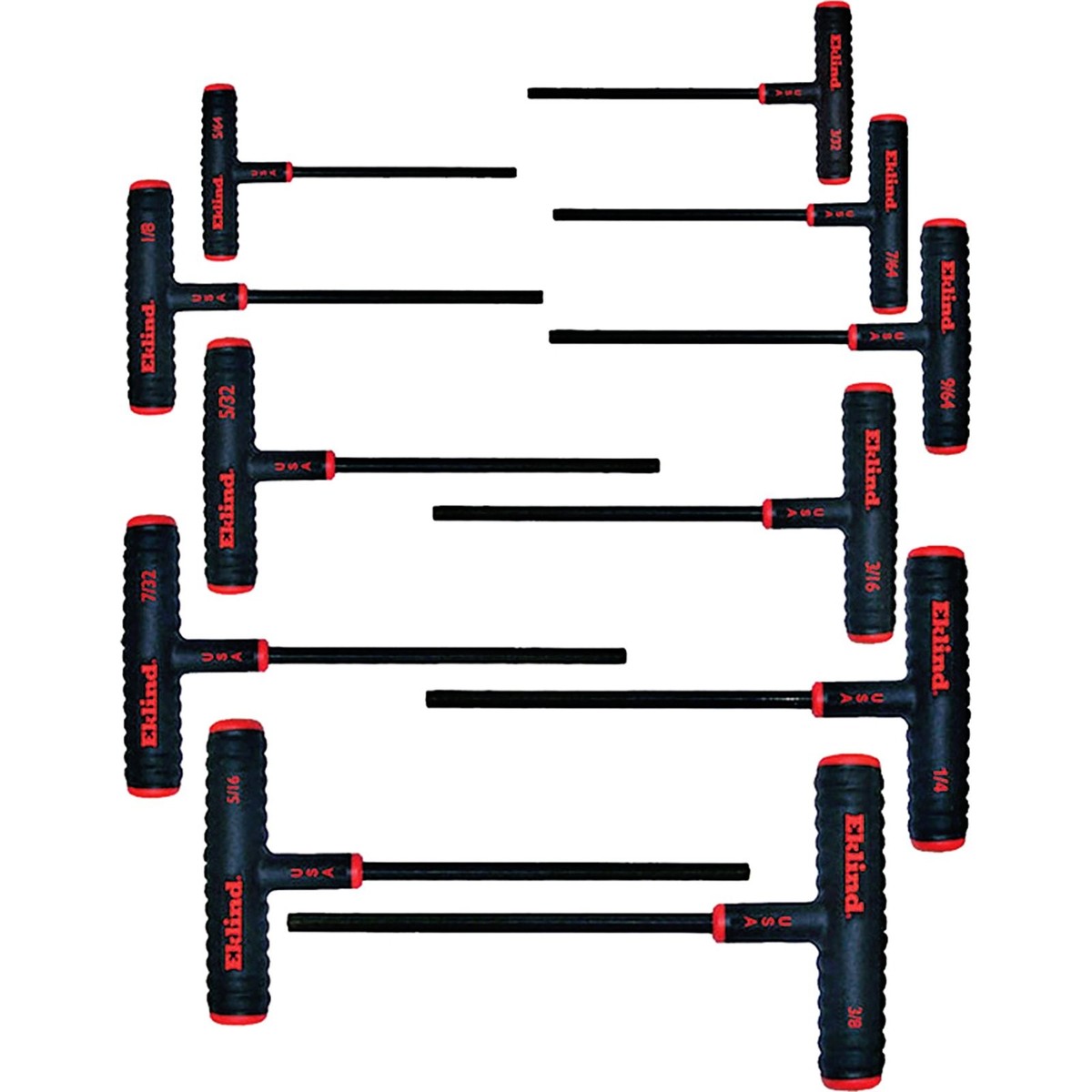 Eklind Tool 60611 Power-T Handle Hex Key allen wrench - 11pc set 
