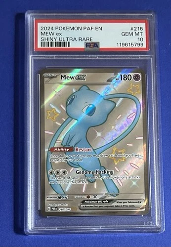 2024 Pokémon PAF EN Mew ex Shiny Ultra Rare #216 PSA 10 GEM MT