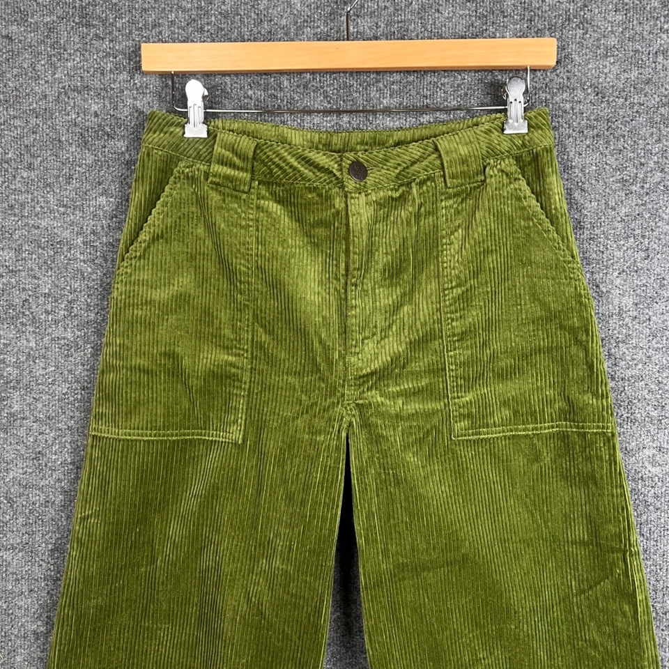 Женские зеленые вельветовые широкие брюки Lucy & Yak размер W32R - Изображение 3 из 4