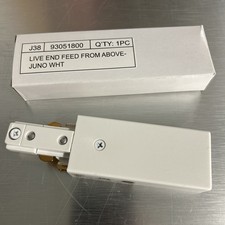 GE Juno Track Lighting J38 White Trac-Lites Live End Feed From Above 120V 60Hz