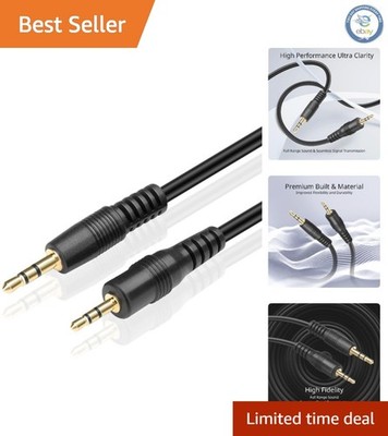 2.5mm to 3.5mm Audio Adapter Cable 10FT - Superior Sound with Gold Connectors