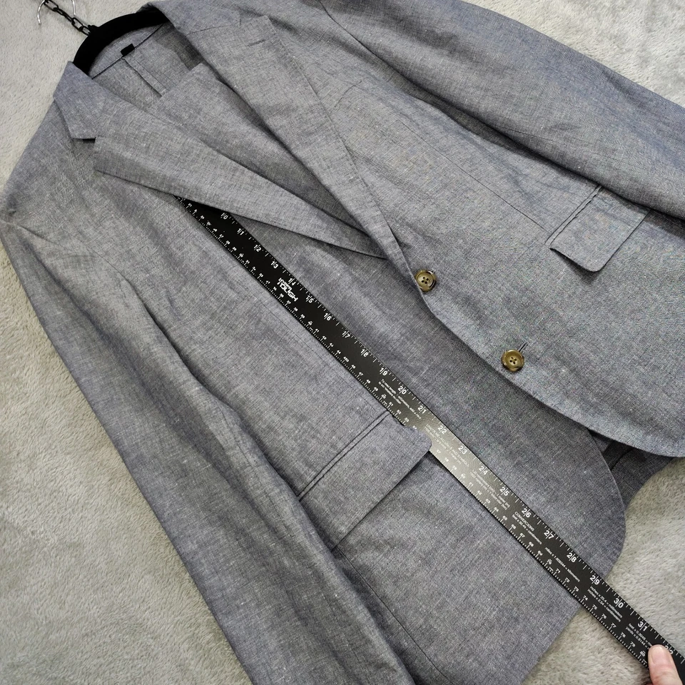 J. Traje CREW Ludlow 40S Clásico Mezcla de Lino 33x31.5 Pantalones Diseñador Somelos Foto 3 de 4