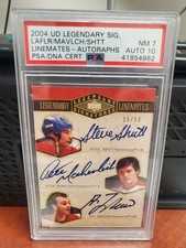 2004 UD Legendary Sig. Lafleur/Mahovlich/Shutt  Autos /50 PSA NM 7 Auto 10