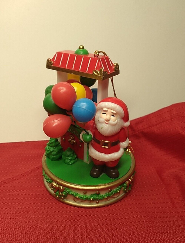 Bradford Novelty Co Christmas Ornament 1992 Santa with Balloons Carnival Fair