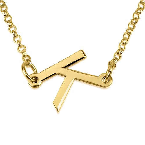 Any Letter Pendant 24k Gold Plated 