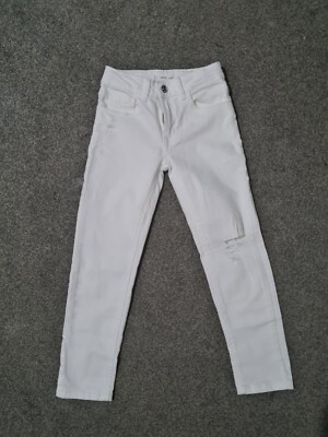 Mango Jungen Slim Fit weiße Jeans - Gr. 8 (128 cm)