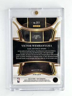Victor Wembanyama 23-24 Panini Select Mezzanine Blue PRIZM Rookie