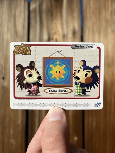 Tarjeta de lector electrónico Nintendo Animal Crossing (2002) Serie 1 - Shine Sprite - #D01 - Imagen 2 de 2