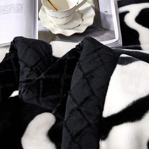 Korean Mink Blanket 59"×79", Silky Soft and Warm - 2 Ply Reversible Raschel B... - Picture 6 of 8