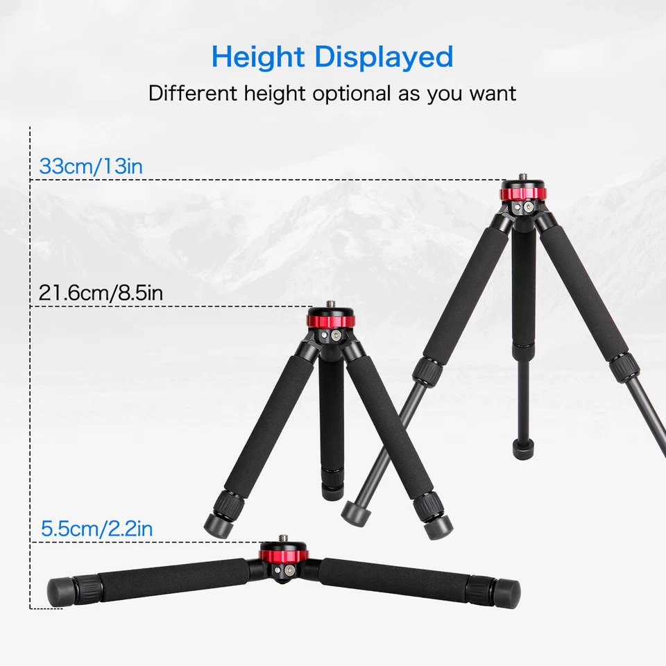 Mini Tripod Tabletop Tripod with 1/4 and 3/8 Screw Mount and Function Leg Design - Image 3 of 4