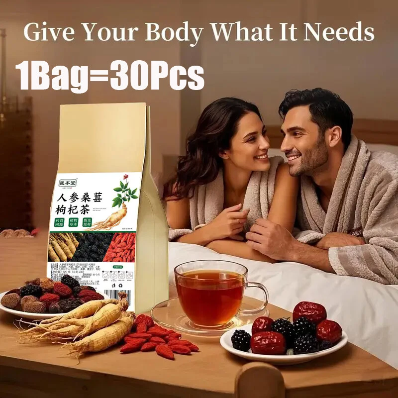 Té de ginseng morera níspero, té de riñón, té de hígado, salud renal para hombres y mujeres Foto 3 de 4