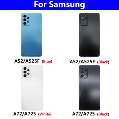 Back Rear Cover Battery Door With Camera Lens For Samsung Galaxy A52 A72 