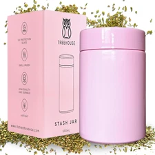 Stash Jar Smell Proof Container (500Ml) for Herbs, Spices, Coffee, Teas & More,
