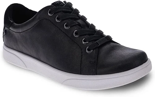 Revere Limoges Sneaker, Onyx/Black Lizard in Wide Widths