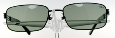 AIGLE 8016 Brille Sonnenbrille Schwarz Rechteckig Metall Herren Sunglasses NEU
