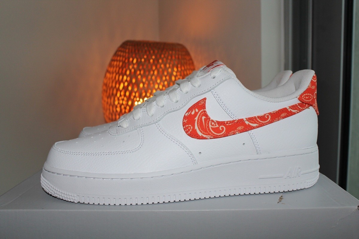 Nike Air Force 1 Low Orange Paisley Size 11 Womens / 9.5 Men's