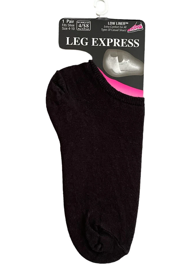 Новый с Ярлыками ноги Express носки женская обувь размеры 4-10 (3-черный 3-бежевый не показывать 6 пар) - Изображение 2 из 4