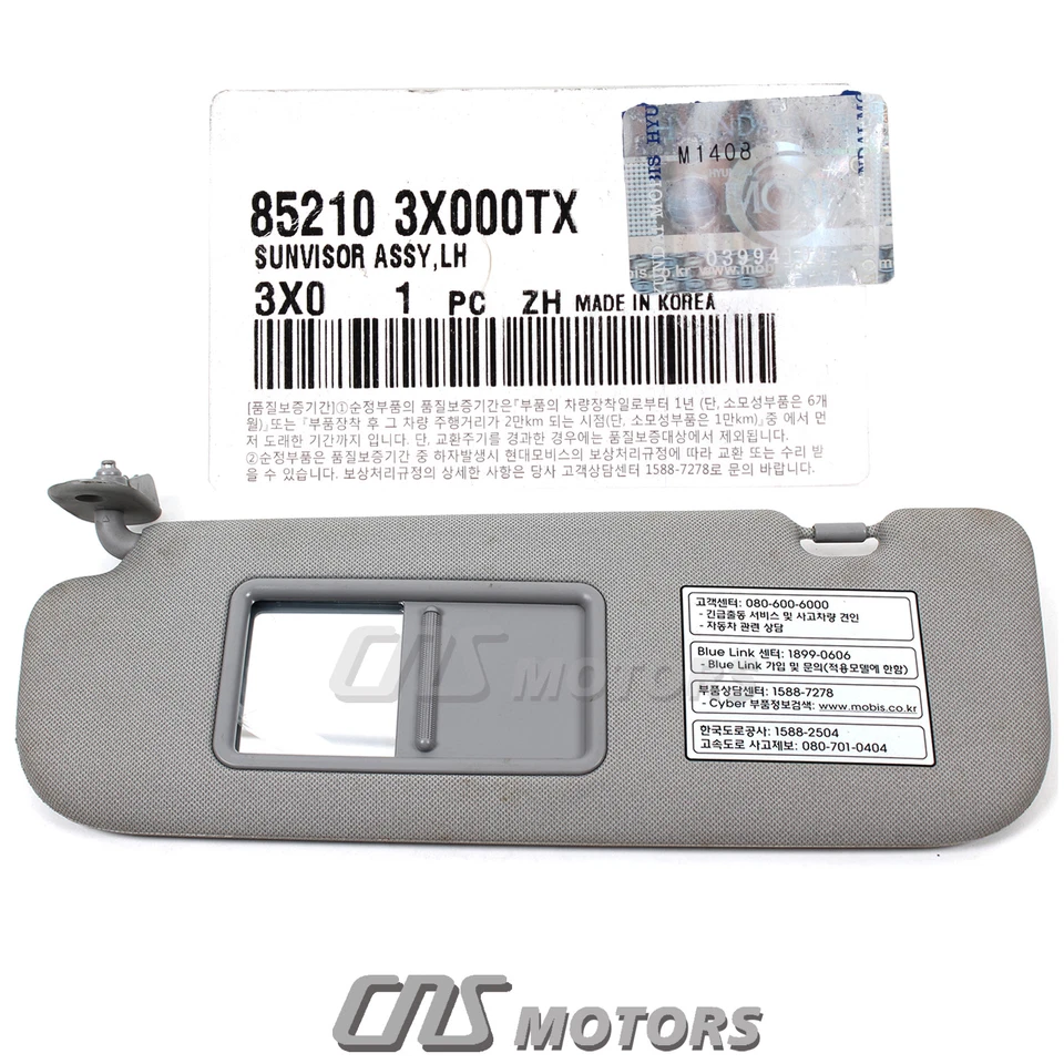 ⭐GENUINE⭐ Sun Visor DRIVER Side Gray for 2011-2015 Hyundai Elantra 852103X000TX - Изображение 4 из 4