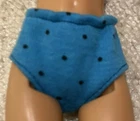 VTG Barbie doll panties underwear blue black polka dots HTF! EUC!!
