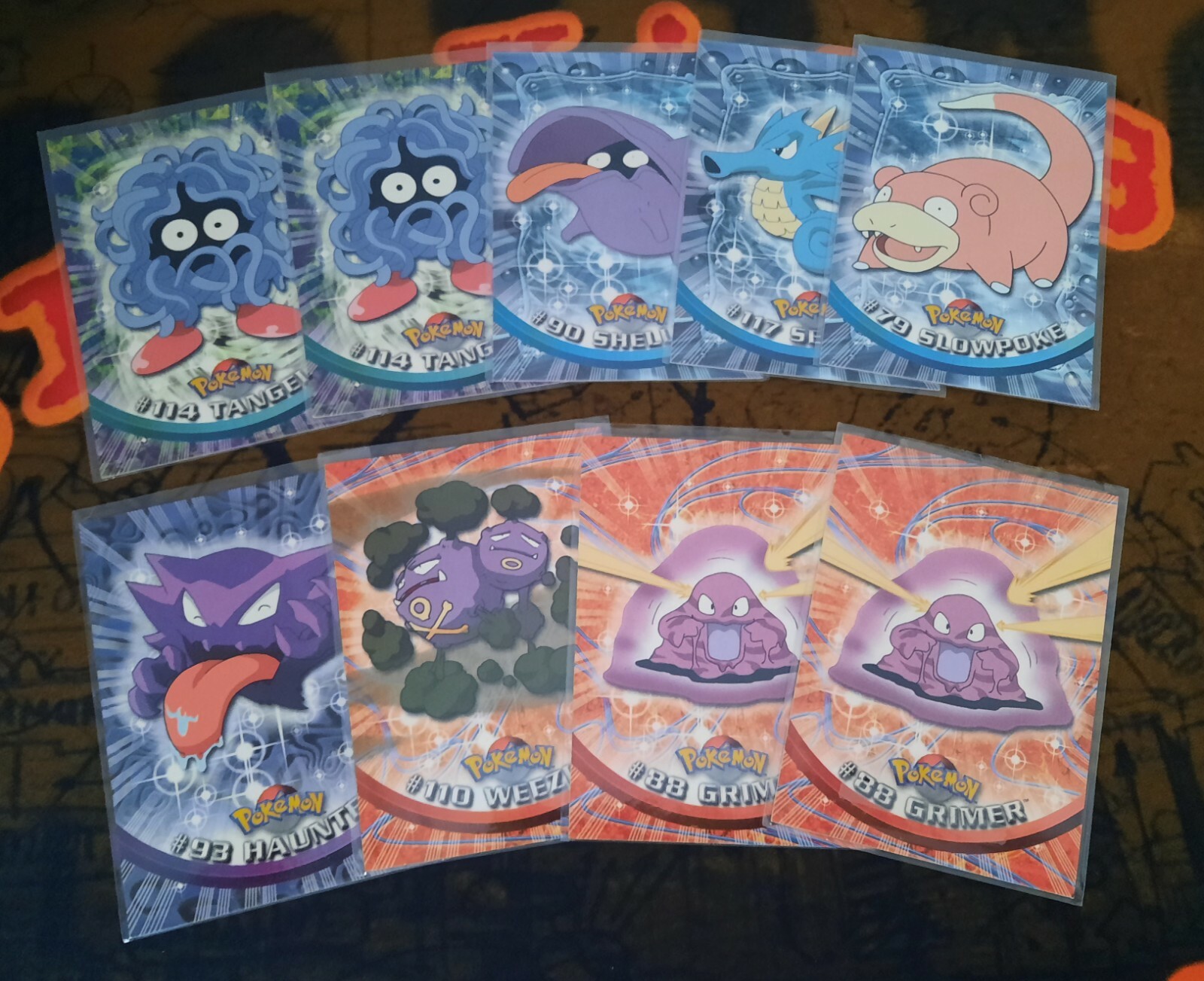 2000 Pokemon TV Animation Edition (9) Cards Slowpoke,Seadra,Shellder