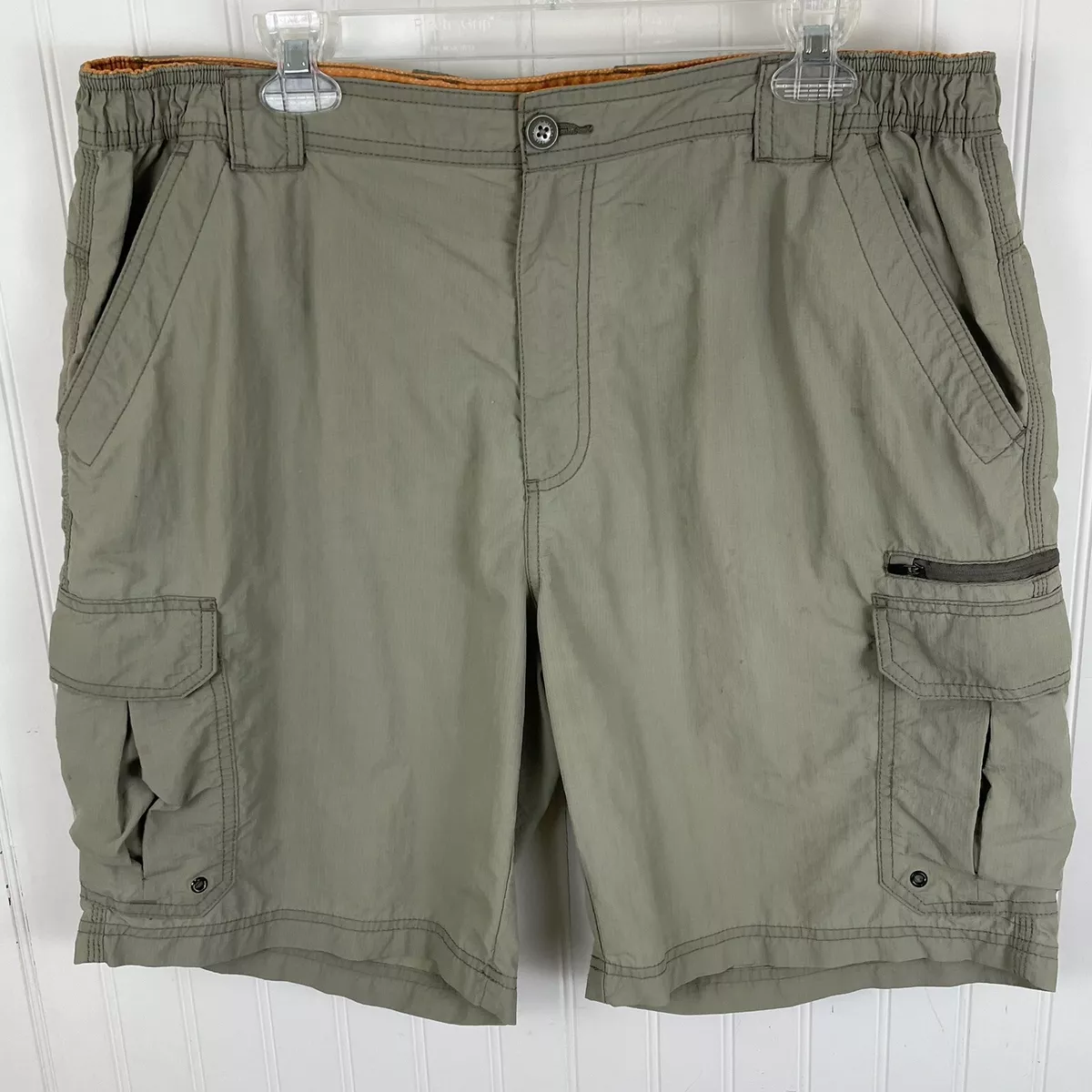 Field & Stream Mens Shorts Cargo Flat Front Khaki Lightweight Fishing Size  XL