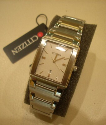 CITIZEN orologio quarzo UNISEX rettangolare piatto | eBay
