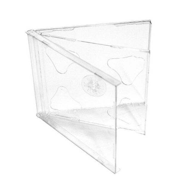 200 X Double CD Jewel Case with Clear Tray to Hold 2 Discs with 10.4 mm Spine