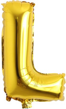 16" Inch Single Gold Alphabet Letter Number Balloons Aluminum Hanging Foil Film